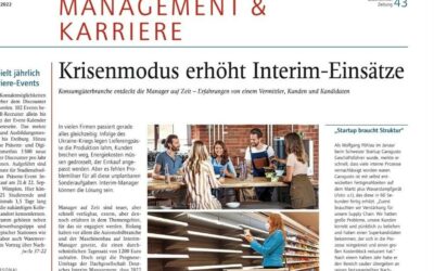 Krisenmodus erhört Interim-Einsätze